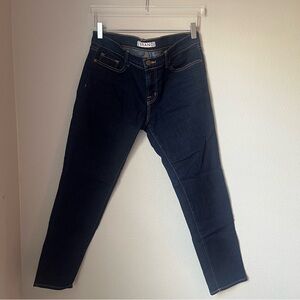 J Brand 935 Ink Contrast Stitching Straight Jeans Size 31